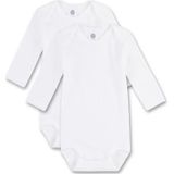 Sanetta Uniseks - Baby Body 321861, pak van 2, eenkleurig, wit, 50 cm