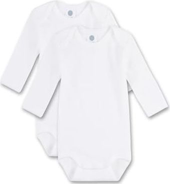 Sanetta Uniseks - Baby Body 321861, pak van 2, eenkleurig, wit, 50 cm