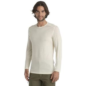 Icebreaker 200 Oasis Crewe Merino Lange Mouwen Basislaag Beige S Man