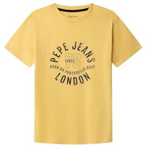 Pepe Jeans Newman T-shirt voor jongens, geel (zacht geel), 10, Geel (Zacht Geel), 10 jaar