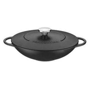 Tramontina Geëmailleerde gietijzeren wok 32 cm - Rustieke touch - Ovenbestendig tot 260 °C