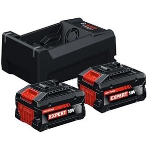 Bosch EXBA18V-55 - Accu Starterset - 2x 5.5Ah - Inclusief Lader