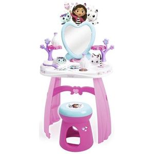 Smoby - Het poppenhuis van Gabby- make-uptafel met spiegel, zitting en accessoires, vanaf 3 jaar (7600320255)