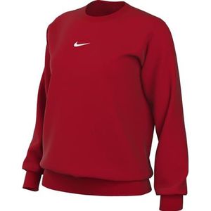 Nike Dames Top W NSW Phnx FLC Os Crew, University Red/Sail, DQ5733-657, L-T