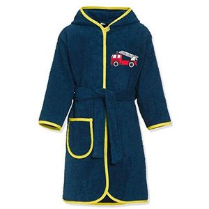 Playshoes - Badjas met capuchon voor jongens - Brandweerauto - maat 74-80cm