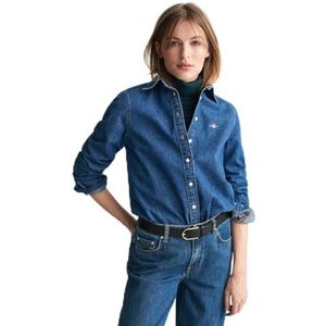 REG - Denim Shirt - Blauw - Hoog Katoengehalte