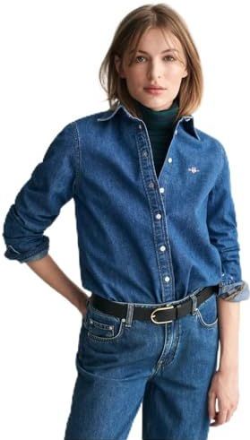 REG - Denim Shirt - Blauw - Hoog Katoengehalte