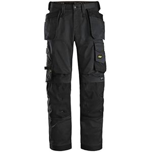 Snickers Workwear Heren Allroundwork Stretch Loose Fit Werkt met Holster Zakken Utility Broek, Zwart/Zwart, 36W / 34L