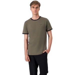 Teddy Smith The-Tee MC T-shirt voor heren, turbulentie kaki china, XS