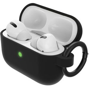 OtterBox Soft Touch-koptelefoonhoes voor AirPods Pro (1e gen 2019), schokbestendig, valbestendig, ultradun, kras- en krasbeschermhoes voor Apple AirPods, inclusief karabijnhaak, Zwart