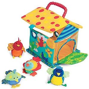 Manhattan Toy Put and Peek Birdhouse zacht activiteitsspeelgoed