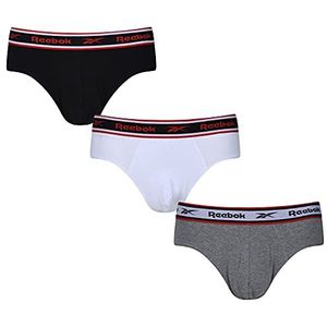 Reebok - Chase - Slips - Zwart/Wit/Grijs - Katoen/Elastaan - 3-pack