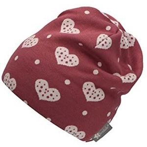 Sterntaler Meisjes Slouch-beanie hart muts, roze, 55