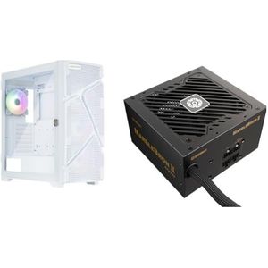 Enermax MarbleShell Mesh MS31 Snow White ARGB Midi Tower Gaming PC Behuizing & MarbleBrown II 650 Watt 80PLUS Brons Voeding Bundle; 31WW-650M