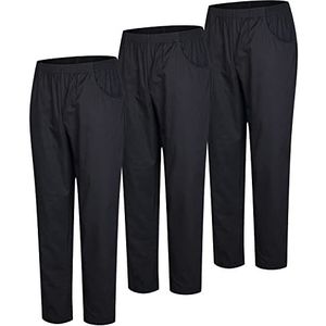 MISEMIYA - Set van 3 - Uniformen Medische Scrub Broek Unisex - Ziekenhuis Uniform Broek - Ref.8312, Zwart 21, S