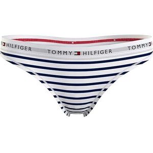 Tommy Hilfiger Dames String Print, Wuw/Wlw Breton Stripe Navy, M, Wuw/Wlw Breton Streep Navy, M