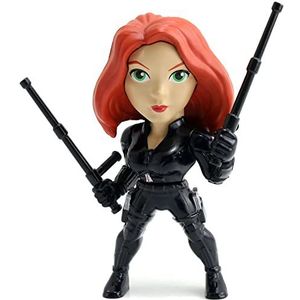 Jada Toys 253221014 Marvel Black Widow figuur, Die-cast, verzamelfiguur, 10 cm, zwart
