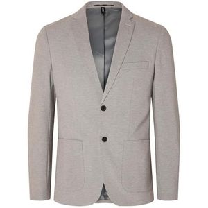 SELETED HOMME Heren Slhslim-Delon Jersey BLZ Flex Noos Blazer, lichtgrijs gem., 48