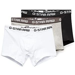 G-STAR RAW Klassieke boxershorts voor heren, verpakking van 3 stuks, Veelkleurig (Zwart/Grijs Htr/Wit D03359-2058-6172), XS