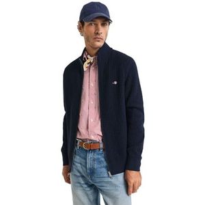 GANT - Zippet - Cardigan - Evening Blue - Katoen