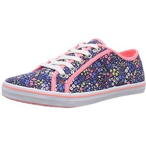 Tommy Hilfiger SLATER 6F-1 Low-Top Trainer voor meisjes, Blau Bloemenprint 932, 36 EU