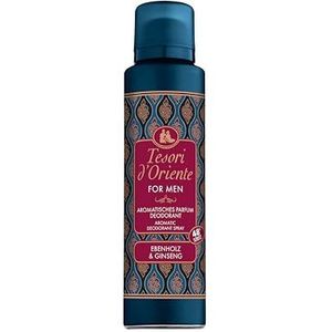 Tesori d'Oriente | Aromatisch parfum deodorant 'Ebbenhout & Ginseng' | For Men | 48 uur bescherming | Wellness Ritueel voor lichaam & zintuigen | 150 ml