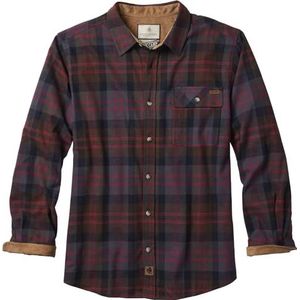 Legendary Whitetails Men's Standard Buck Camp Flannel, Long Sleeve Plaid Button Down Casual Shirt, Corduroy Cuffs, Bearcat, Medium