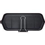 ILSA Dietella Induction grillpan voor inductiefornuizen van geëmailleerd gietijzer, rechthoekig, 23 x 36 cm, Made in Italy