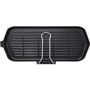 ILSA Dietella Induction grillpan voor inductiefornuizen van geëmailleerd gietijzer, rechthoekig, 23 x 36 cm, Made in Italy