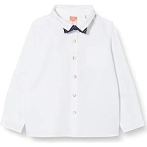 KOTON Bowtie Neck Shirt met lange mouwen voor jongens, wit (000), 24/36 mesi