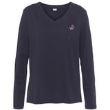 s.Oliver - Shirt - Donkerblauw - Lange Mouwen - Normale Pasvorm