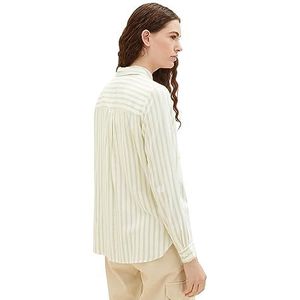 TOM TAILOR Denim Damesblouse, 33814 - Green White Stripe, M