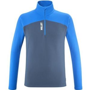 Millet - K Lightgrid PO M - Lichtgewicht fleece voor heren - bergbeklimmen, naderen, wandelen, lifestyle, zwart - blauw