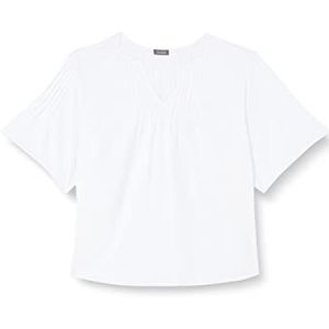 Samoon Dames 260049-21031 blouse, wit, 52, wit