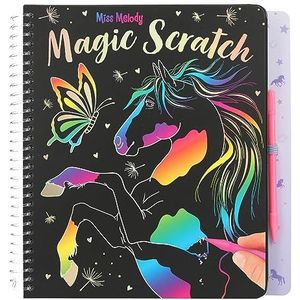 Depesche 12731 Miss Melody - Magisch Krasboek met 20 pagina's fantastische krasmotieven, boekje met kleurverloop en kraspen