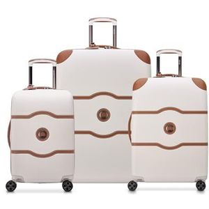 Delsey Bagage Chatelet 24 Inch Spinner Trolley, Champagne Wit, 2 Piece Set 21/28, Chatelet Hardside Bagage Met Spinner Wielen