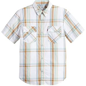 Levi's Ss Relaxed Fit Western Shirt Mannen, Waab Plaid Mustard Olive, XS