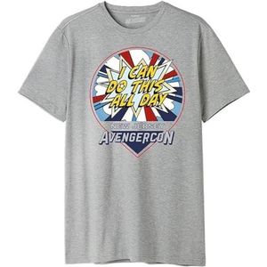 Marvel UXMISSMTS004 T-shirt, grijs melange, XS, Grijs Melange, XS