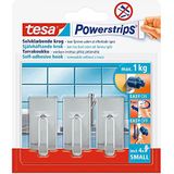 tesa 57540-00012-01 Powerstrips Haken Klein CLASSIC, Chroom