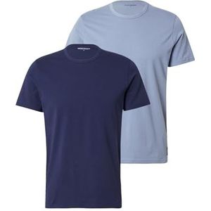 Man's Essential LOGOLABEL 2-Pack T-shirt met ronde hals grijs S Regular FIT, Grijs, S
