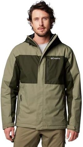 Columbia Tipton Peak 3 geïsoleerde jas voor heren, winterjas, steengroen/groen, M, steengroen/groen landschap, M