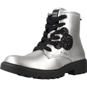 Geox Meisje J Casey Girl enkellaars, Dk Silver, 36 EU