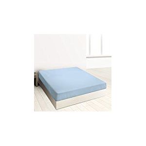 Burrito Blanco Hoeslaken A7 | Hoeslaken voor bedden 180 x 190/200 cm | katoen en polyester | tweepersoonsbed 180 cm | blauw