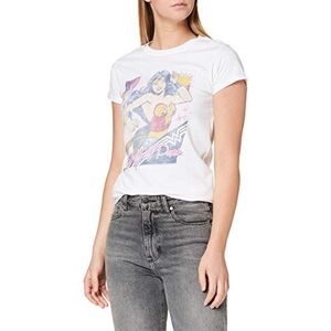 DC Comics Dames Wonder Woman Strength & Power T-Shirt, Kleur: wit, S