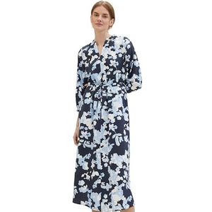 TOM TAILOR Damesjurk, 34757 - Blauwe Geometrische Print, 38