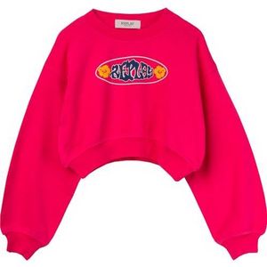 Replay Sweatshirt voor meisjes, 251 Fuxia, 8 Jaar