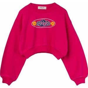 Replay Sweatshirt voor meisjes, 251 Fuxia, 8 Jaar
