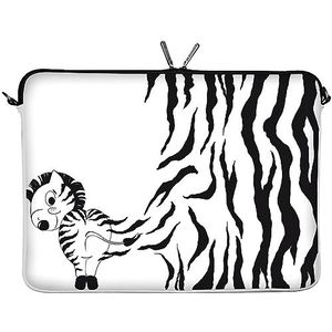 Digittrade designer beschermhoes voor laptops, tablets, notebooks, MacBooks en Netbooks 15.6 inch LS111 Zebra