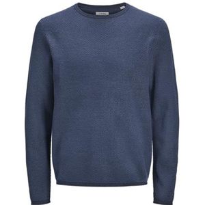 JJ REBEL Jrebfrank Knit Crew Neck, Mood Indigo, L