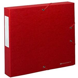 Exacompta - Ref 50815E - Scotten archiefdoos - 250 x 330 mm in grootte, geschikt voor het vasthouden van A4-documenten, 40 mm wervelkolom, 600 gsm echt persbord, ruggengraatlabel - rood